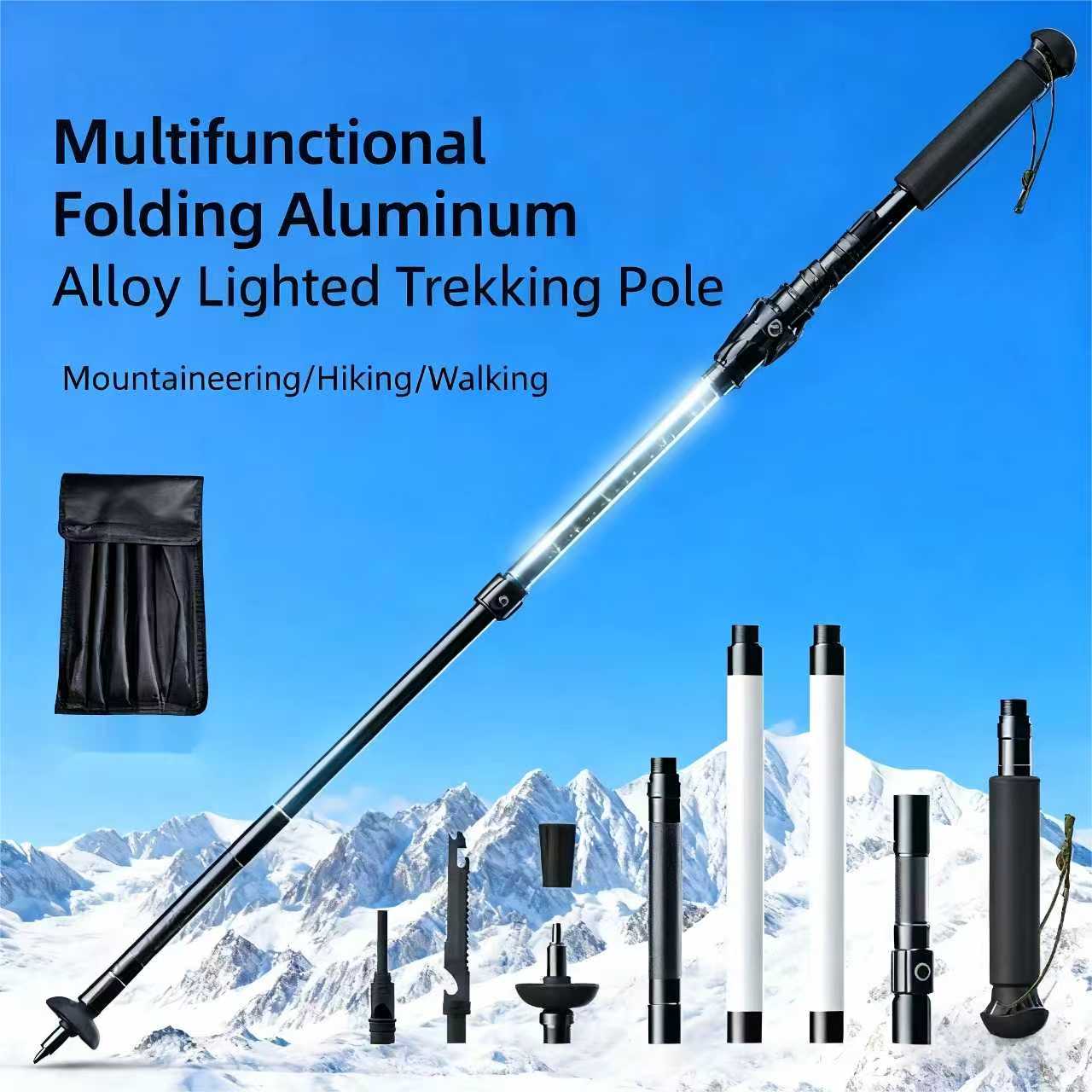 Portable Luminous Hiking Stick